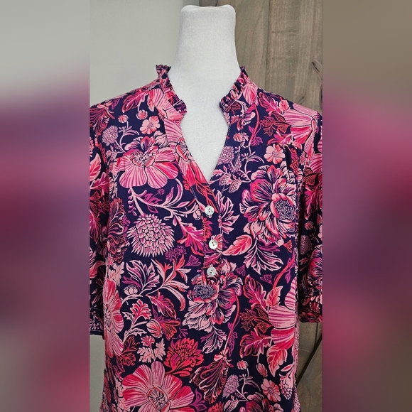 MICHELLE MCDOWELL Marlowe Top In High Tea Pink/purple Multi. Size Med NWT - Picture 9 of 14